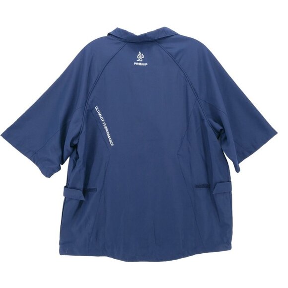 NWT PROQUIP  Blue 1/4 Zip Golf Pullover Windproof Half Sleeve Ultralite MEDIUM - Picture 3 of 13
